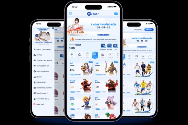 Giao diện thân thiện của ứng dụng di động 55win