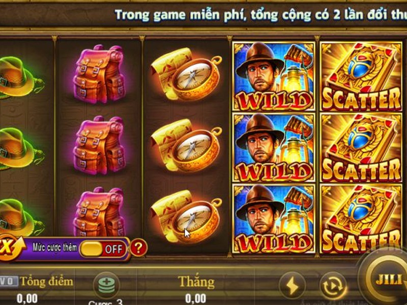 Máy đánh bạc với biểu tượng chiến thắng