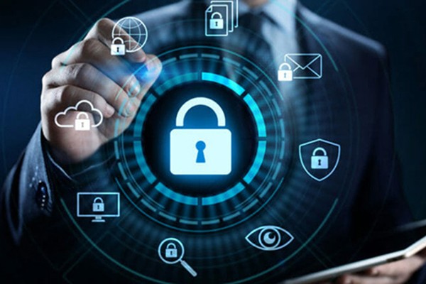 Minh họa các lớp bảo vệ dữ liệu trên nền tảng 55win, với biểu tượng mã hóa SSL, tường lửa và các server an toàn