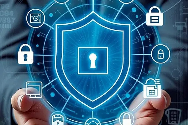 Biểu tượng bảo mật tài khoản với xác thực hai yếu tố và mật khẩu mạnh